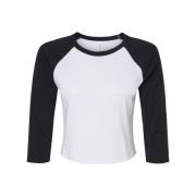 Bella + Canvas Dames baby micro-rib raglan 3/4 mouw t-shirt