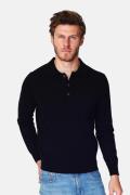 William de Faye Longsleeve polo black