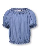 Only Kogyoshi ss ruffled dnm shirt blue denim