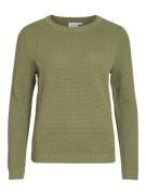 Vila vidalo o-neck l/s knit top- noos 14082767 oil green