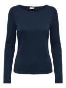 Jacqueline de Yong Jdyfreya ls boatneck top jrs navy