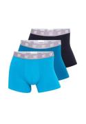 CR7 Heren boxershorts effen blauw/teal/zwart 3-pack