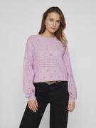 Vila Viril l/s o-neck pointelle knit top