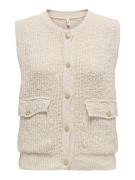 Only Onlceleste o-neck vest knt beige