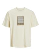 Jack & Jones jorislington aop front tee ss crew 12273019 antique white