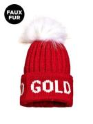 Goldbergh hodd beanie faux pom muts ws dames -