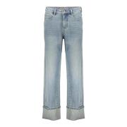 Geisha jeans wide big turn up 51045-10 830 bleached