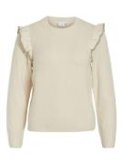 Vila Vinanzy ls o-neck flounce beige