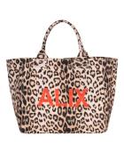 Alix The Label Leopard canvas shopper 2502059121