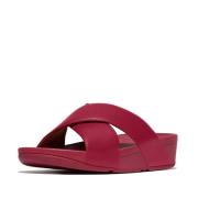 FitFlop Lulu cross slide sandals leather