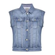 Geisha jeansjacket sleeveless 55021-10 827 mid blue