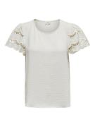 Jacqueline de Yong Jdyhannah ss lace top wvn off-white