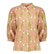 Geisha blouse 53208-20 530 green/pink