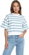 Minus Msestella ss sweat ice blue stripe