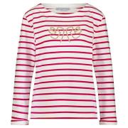 Red Button Top srb4471 terry stripe raspberry