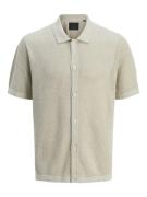 Jack & Jones Jprblaarto knit polo ss ln zand