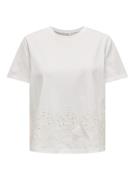 Jacqueline de Yong Jdycif ss broderie anglaise top off-white
