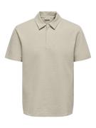 Only & Sons onskian life reg seersucker ss polo 22028694 silver lining