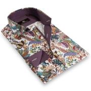 Circle of Gentlemen Noud allover print overhemd in stretch kwaliteit