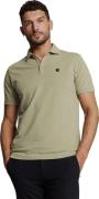 No Excess Polo pique garment dyed light army