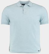 Bos Bright Blue Scotland blue polo korte mouw kobe knitted polo melang...