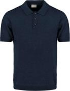 No Excess Pullover short sleeve polo melange deep blue