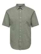 Only & Sons onscaiden ss solid linen shirt noos 22009885 swamp