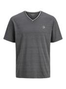 Jack & Jones Jcocontrast tee ss v-neck smu antraciet
