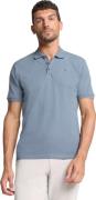 No Excess Polo pique solid stretch washed blue