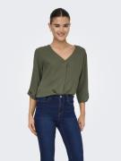 Jacqueline de Yong Jdysay 3/4 v-neck top wvn dia