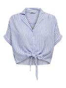 Only onlpaula life s/s tie shirt wvn noo 15281497 blue stripes