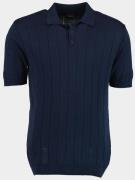 Bos Bright Blue Polo korte mouw met getrokken naald 313/3527