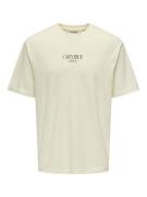 Only & Sons onsluis palm rlx ss tee cs 22035584 antique white