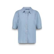 Summum 2s3274-5159 denim blouse light cotton