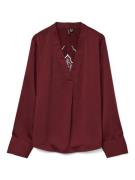 Vero Moda vmelenor ls emb top wvn ga 10329485 syrah