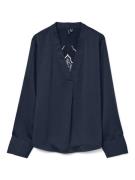 Vero Moda vmelenor ls emb top wvn ga 10329485 navy blazer