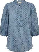Free Quent Fqdina blouse ruffle detail vintage indigo