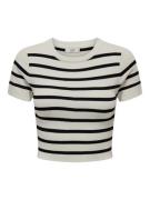 Jacqueline de Yong Jdycirkeline ss crop top ecru dessin