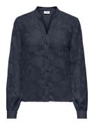 Jacqueline de Yong Jdygrace ls v-neck shirt wvn navy