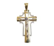 Christian Bicolor gouden heren kruis