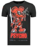 Local Fanatic Psycho mouse bedrukte t-shirt