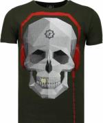 Local Fanatic Skull bring the beat rhinestone t-shirt