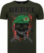 Local Fanatic Skull rebel rhinestone t-shirt