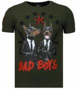 Local Fanatic Bad boys pinscher rhinestone t-shirt