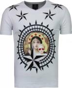Local Fanatic Holy mary rhinestone t-shirt