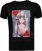 Local Fanatic Hot & famous poker bar refaeli rhinestone t-shirt