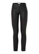 Zadig&Voltaire Phlame cropped skinny fit broek van lamsleer met gekreu...