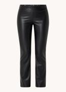 BRAX Malou mid waist straight fit broek van imitatieleer