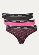 HUGO BOSS String met logoband in 3-pack