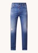 Dsquared2 642 slim fit jeans met medium wassing en destroyed afwerking